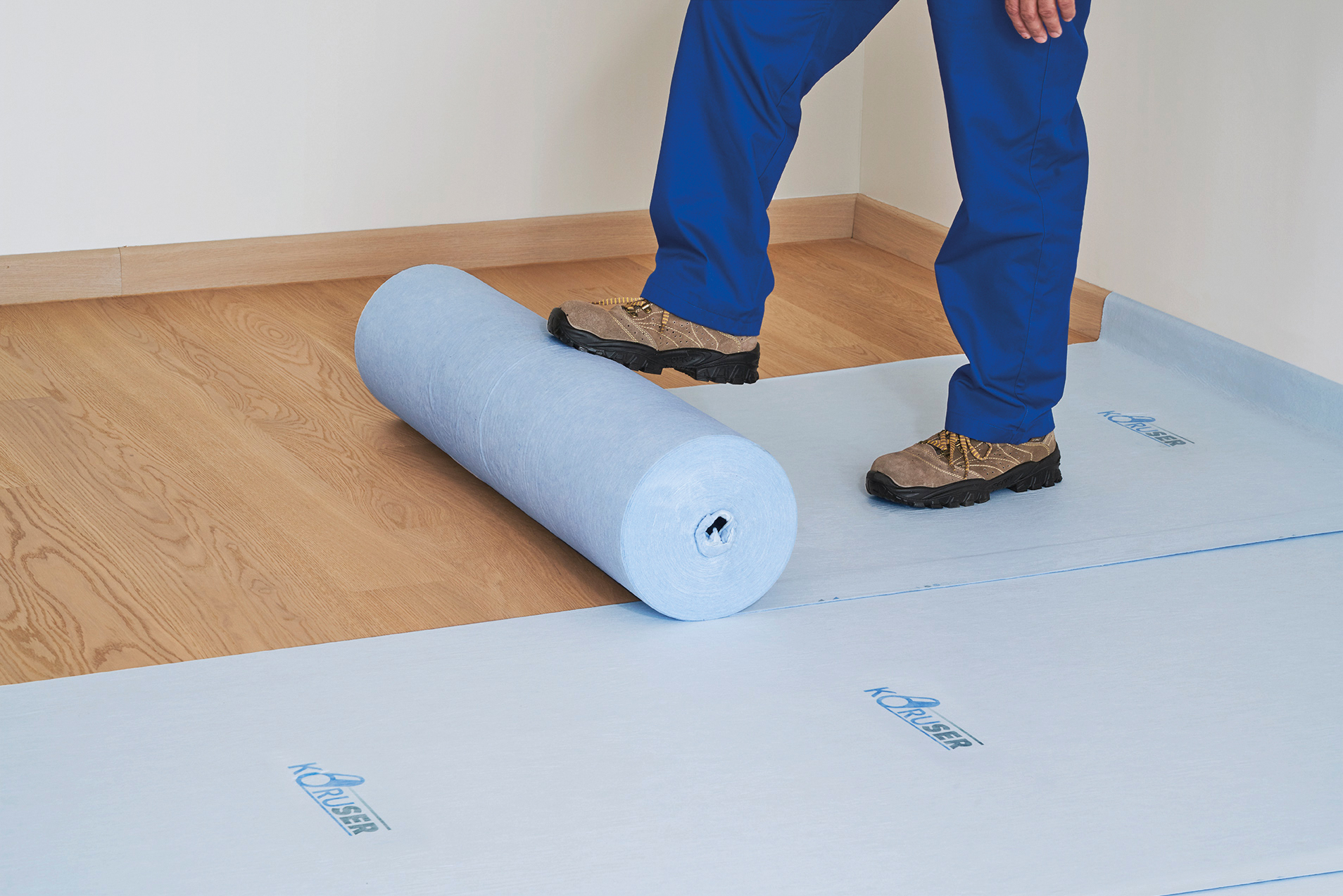 Koruser Temporary surface protector makes prep easy, simple roll out