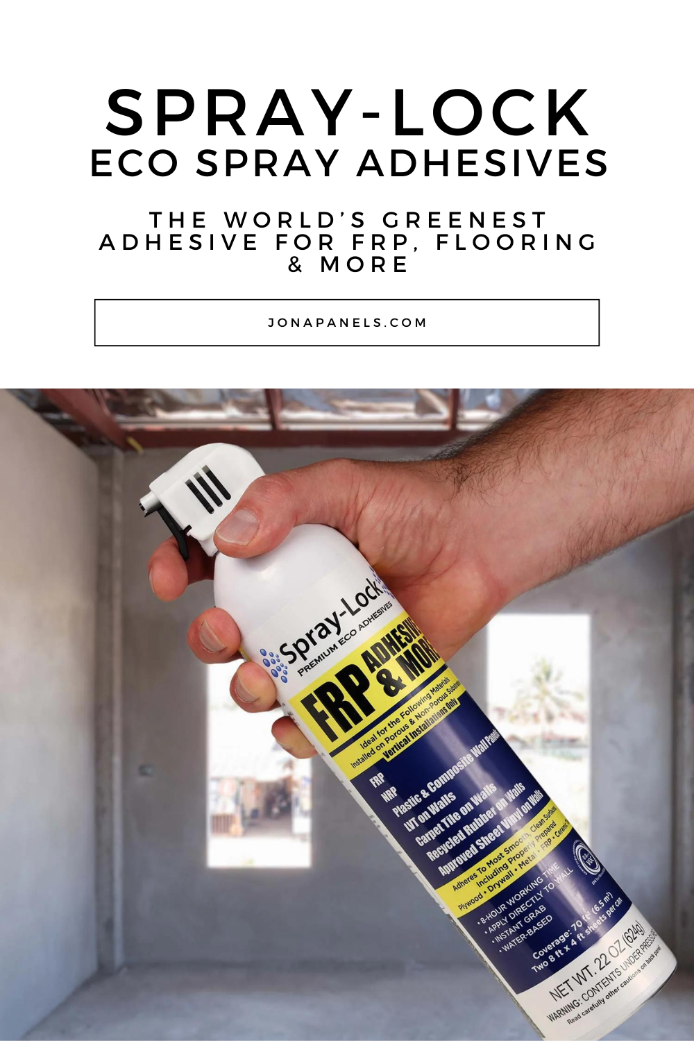 Spray adhesive for flooring and walls
