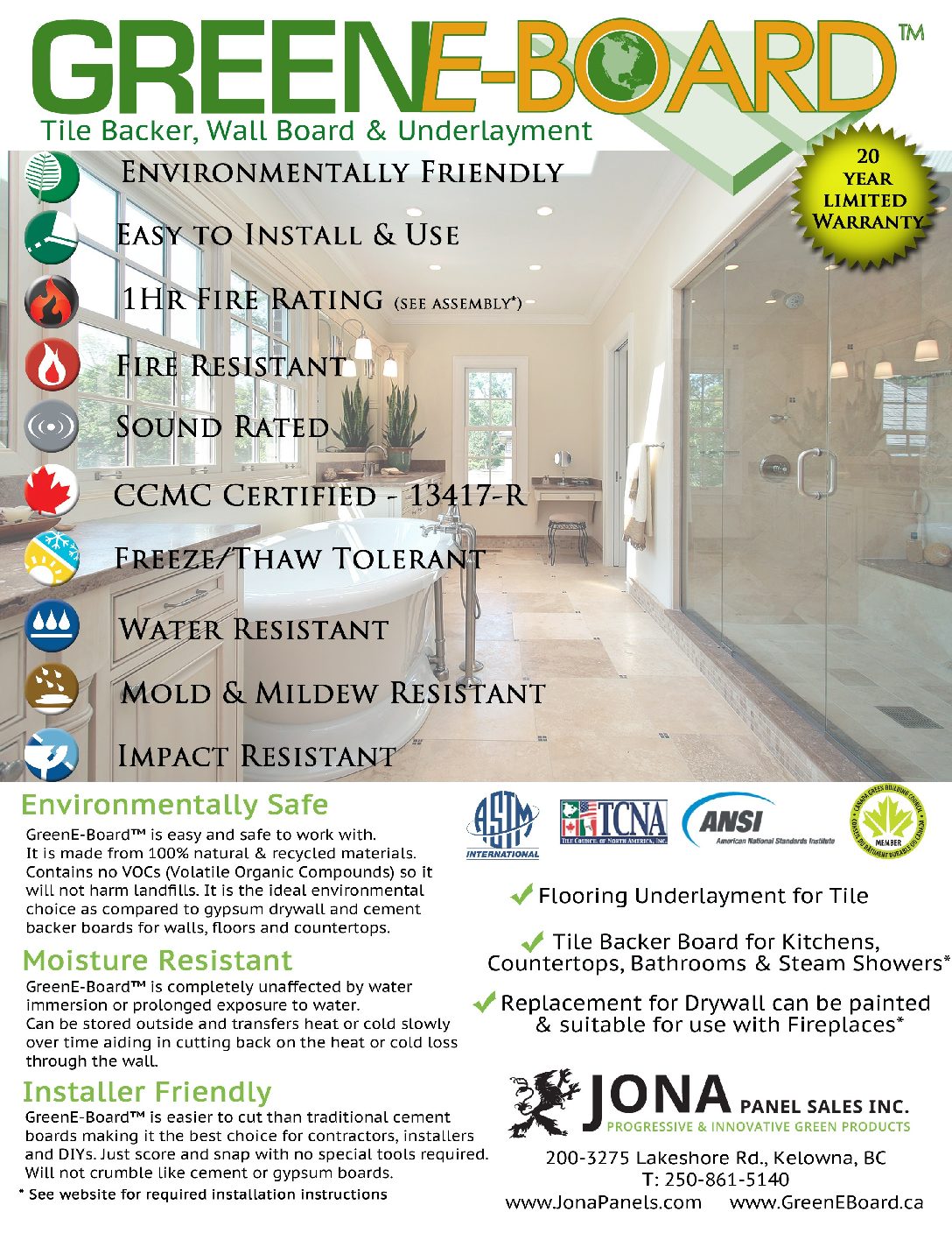 GreenEBoard General Info Jona Panel Sales Inc. Jona Panel Sales Inc.