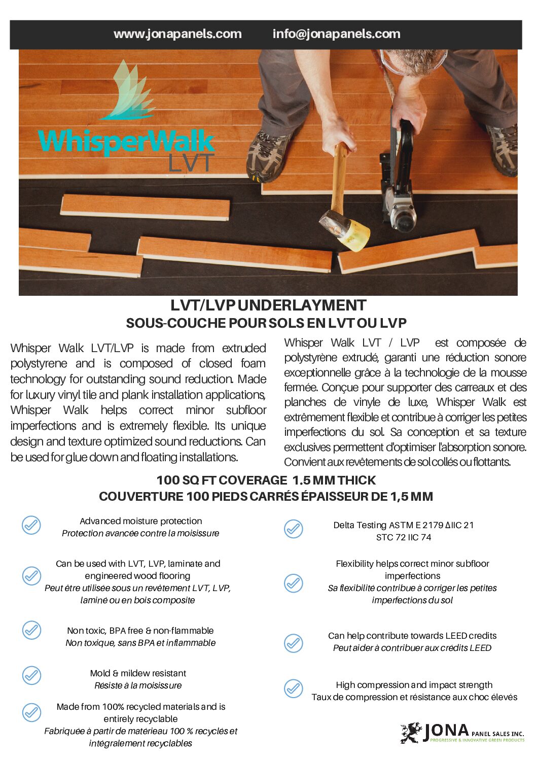 WhisperWalk LVT LVP Jona Panel Sales Inc. Jona Panel Sales Inc.
